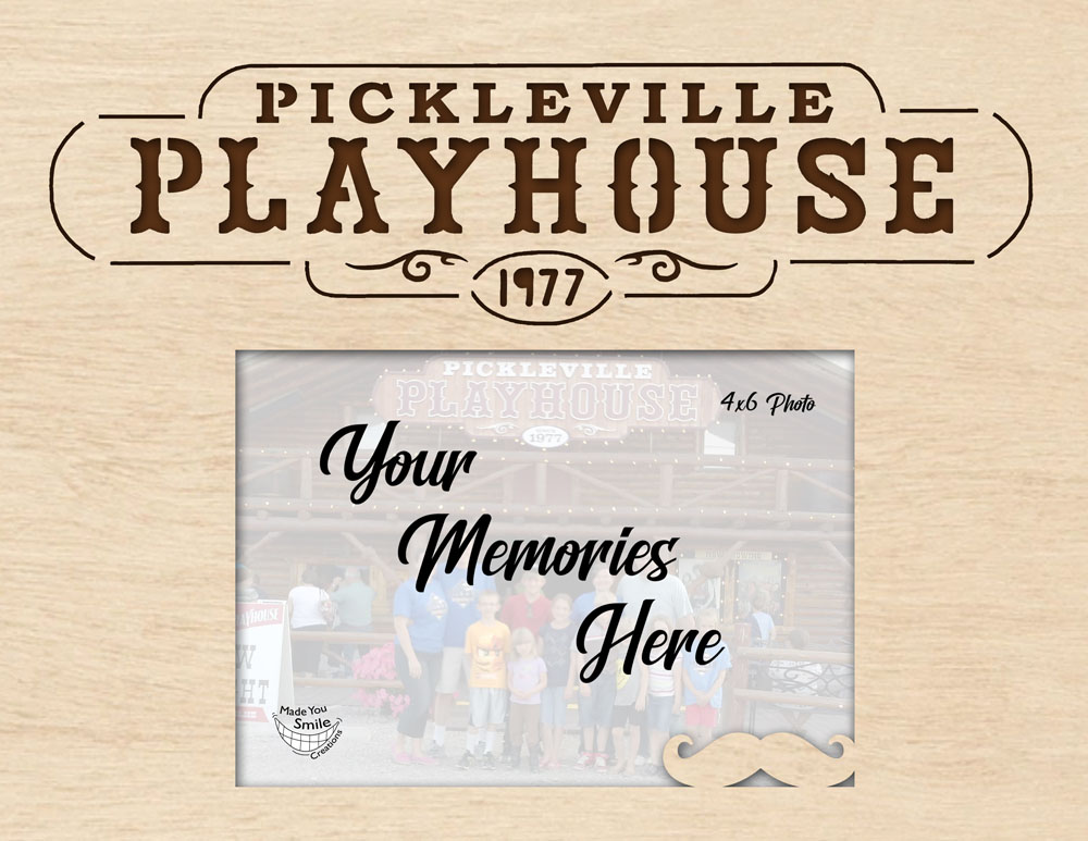 Pickleville Playhouse Sign Wood Art Horizontal